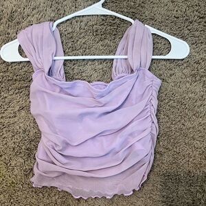 Lavender Ruched Women's Top